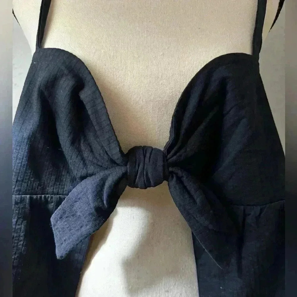 J.Crew Seersucker tie-front top - Picture 3 of 6